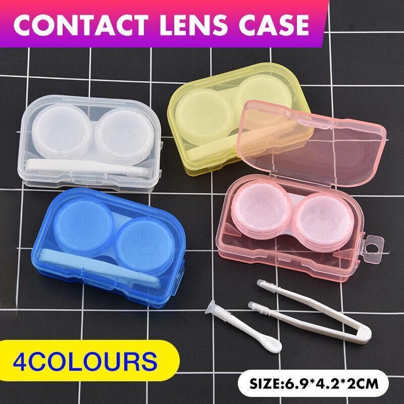 Lens Storage Case with Applicator Kit Tweezers Soft Tip Tool for Contact Eye view 2