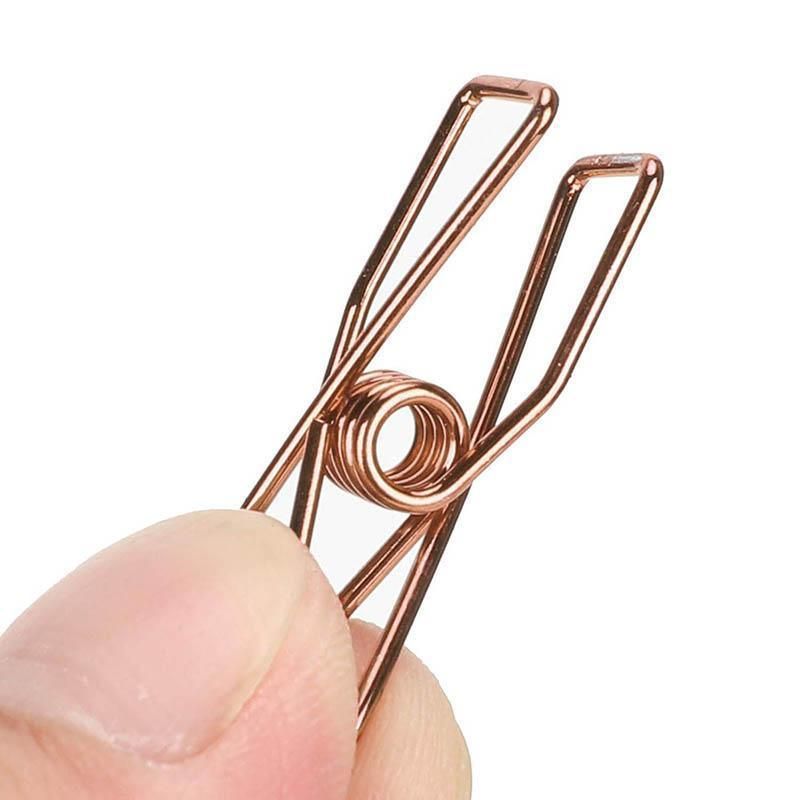 10X Spring Paperclips Metal Wire Hollow Out Clips 55mm Mini Binder Paper Clip view 12