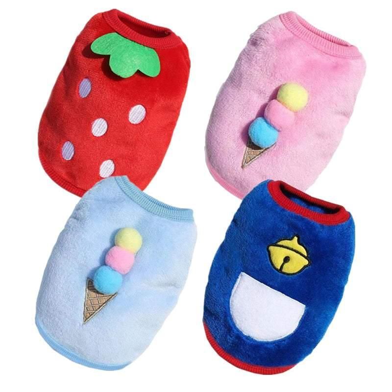 S Size Warm Winter Dog Clothes Soft Fleece Dog Jacket Pet Coat Sweater Cat view 3