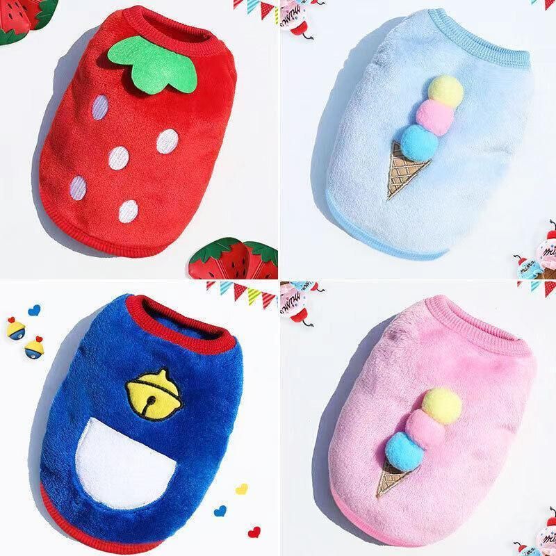 S Size Warm Winter Dog Clothes Soft Fleece Dog Jacket Pet Coat Sweater Cat view 4