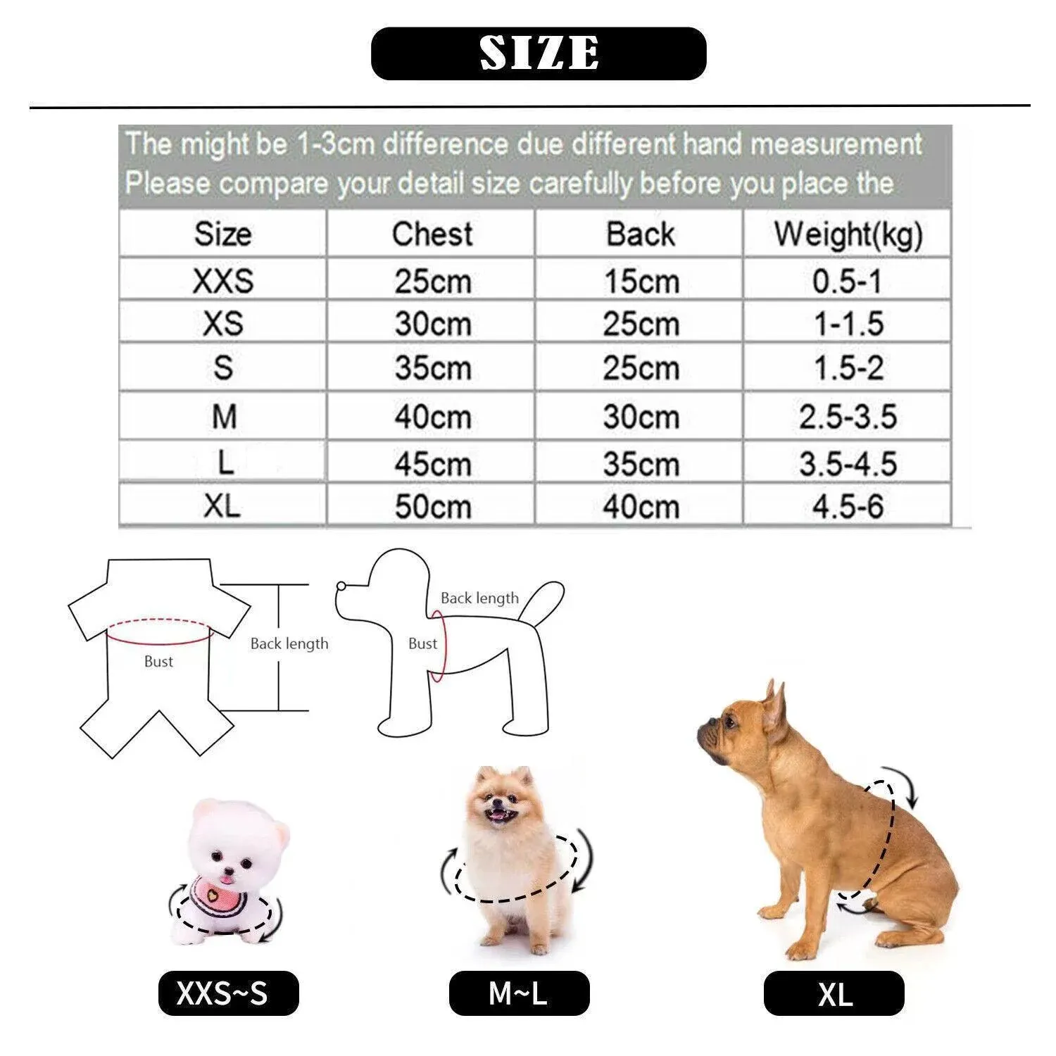 S Size Warm Winter Dog Clothes Soft Fleece Dog Jacket Pet Coat Sweater Cat view 15