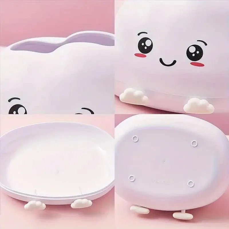 Cute Cartoon Clouds Plastic Tissue Box Desktop Drawer Organizer Storage Box view 6