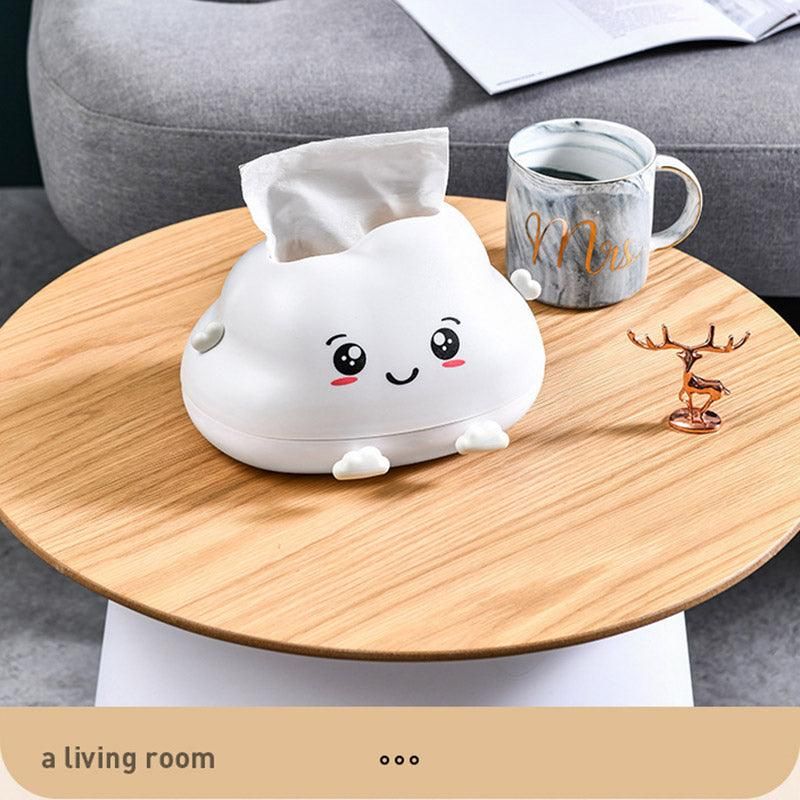 Cute Cartoon Clouds Plastic Tissue Box Desktop Drawer Organizer Storage Box view 7
