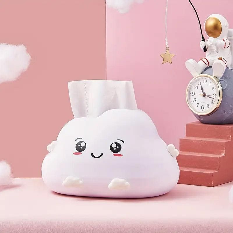 Cute Cartoon Clouds Plastic Tissue Box Desktop Drawer Organizer Storage Box view 12