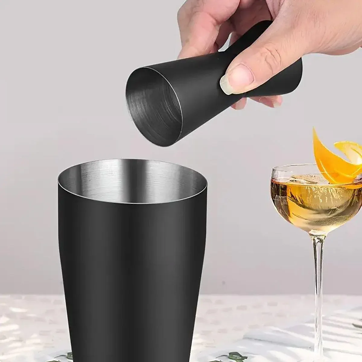 8PCS/700ML Stainless Steel Cocktail Shaker Bartender Tools Set Bar Supplies view 10