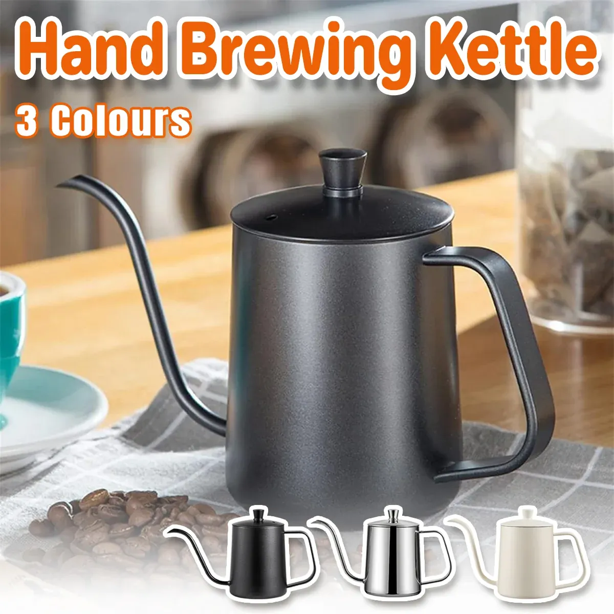 Hand Drip Coffee Pot Stainless Steel Fine Spout Hanging Ear Filter Cup Kettle view 2