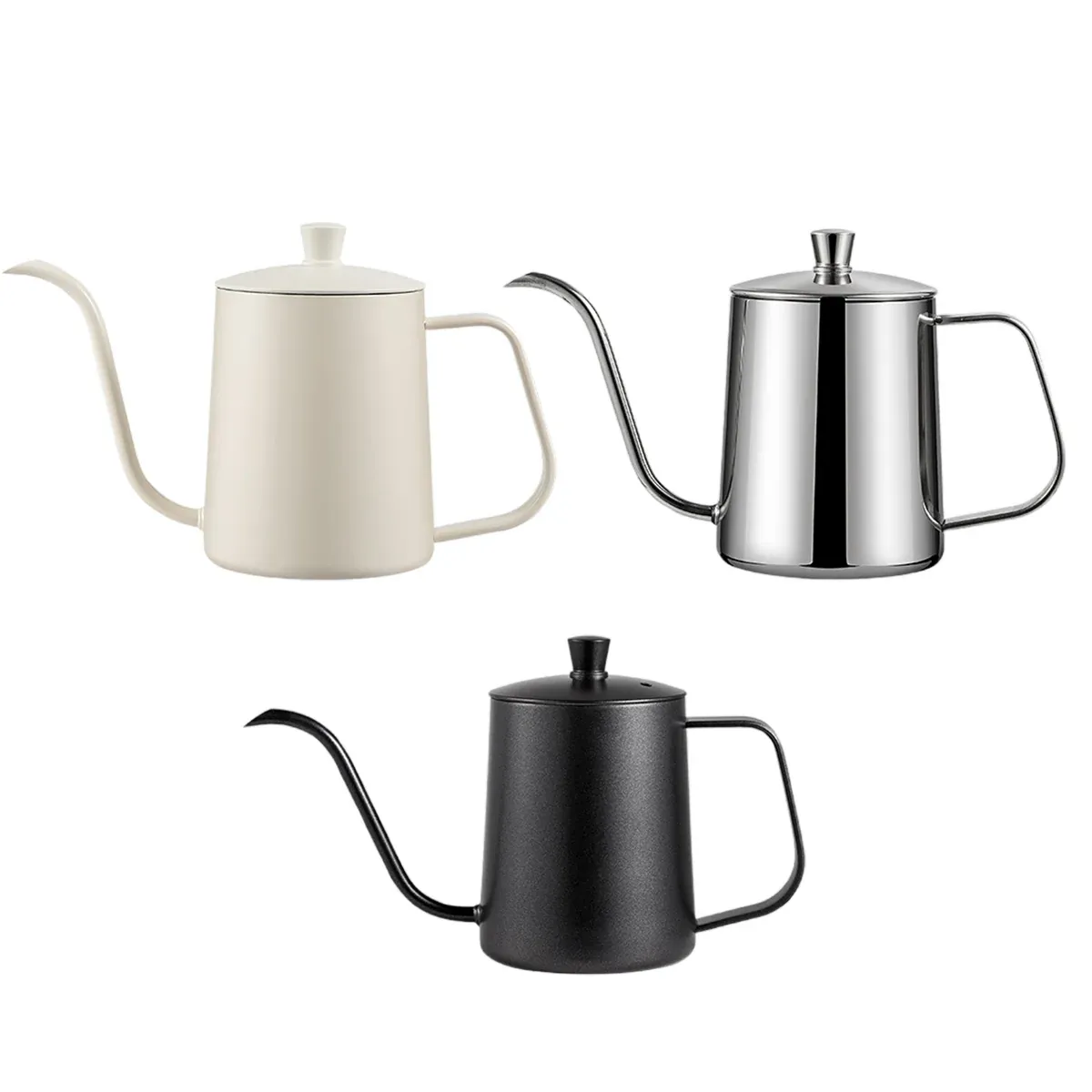 Hand Drip Coffee Pot Stainless Steel Fine Spout Hanging Ear Filter Cup Kettle view 3