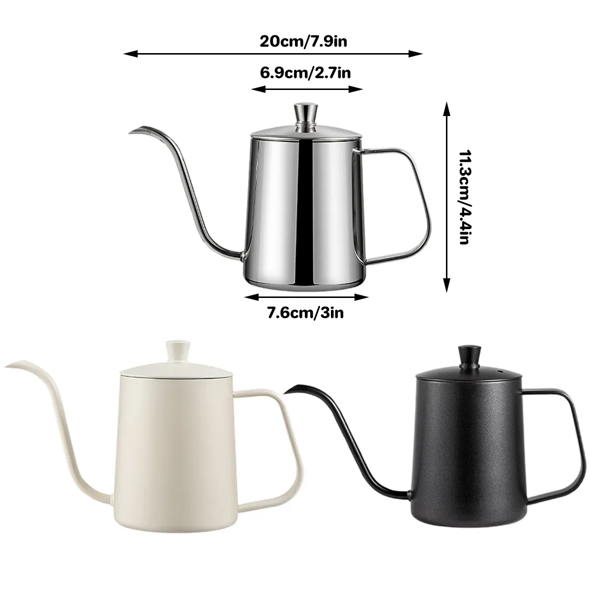 Hand Drip Coffee Pot Stainless Steel Fine Spout Hanging Ear Filter Cup Kettle view 4