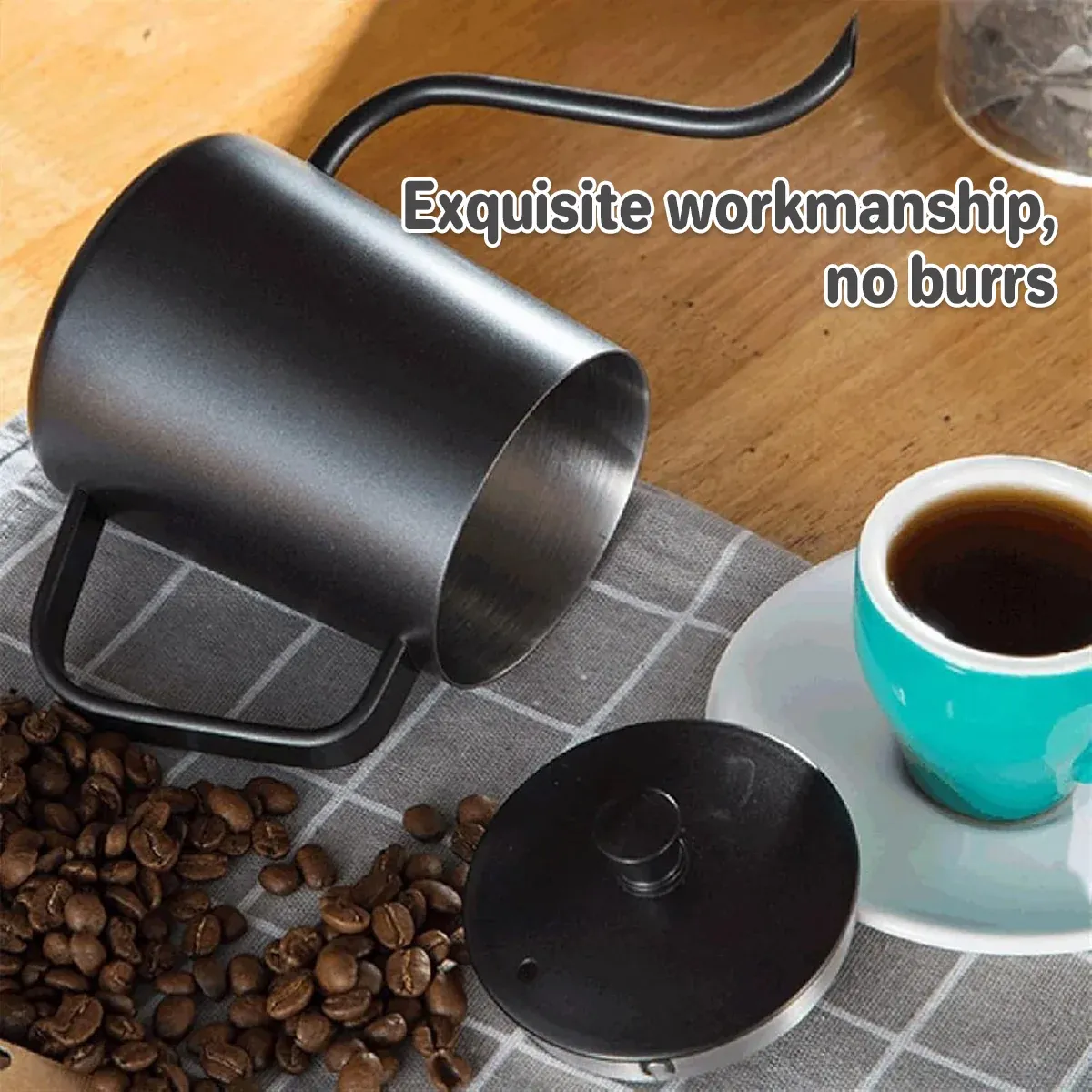 Hand Drip Coffee Pot Stainless Steel Fine Spout Hanging Ear Filter Cup Kettle view 10