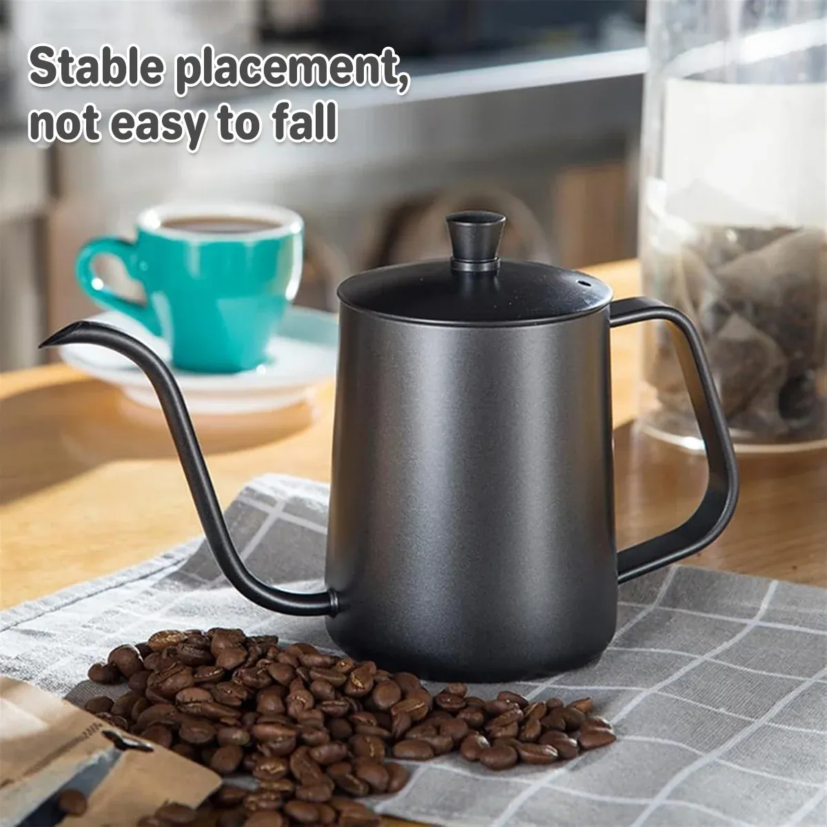 Hand Drip Coffee Pot Stainless Steel Fine Spout Hanging Ear Filter Cup Kettle view 11