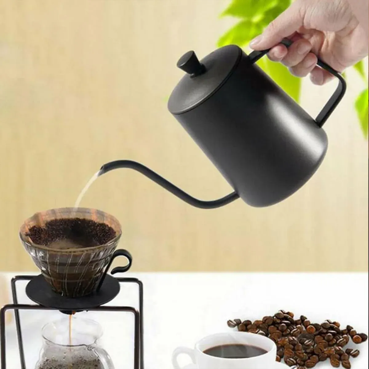 Hand Drip Coffee Pot Stainless Steel Fine Spout Hanging Ear Filter Cup Kettle view 14