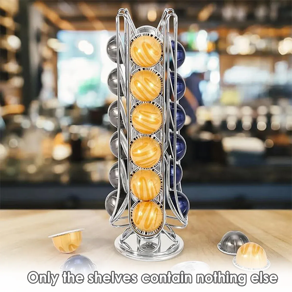 24 Coffee Capsule Holder Rack Storage Stand Pod Display Organizer Shelf Kitchen view 5