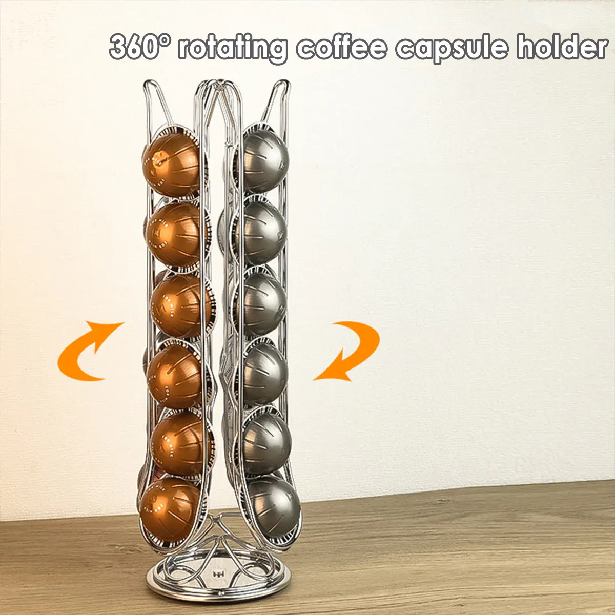 24 Coffee Capsule Holder Rack Storage Stand Pod Display Organizer Shelf Kitchen view 11