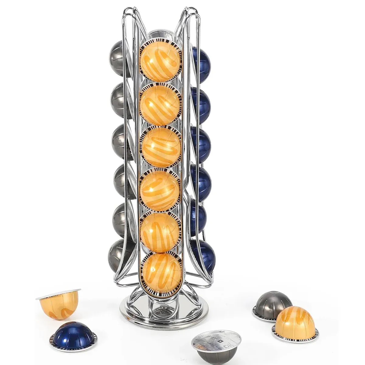 24 Coffee Capsule Holder Rack Storage Stand Pod Display Organizer Shelf Kitchen view 14