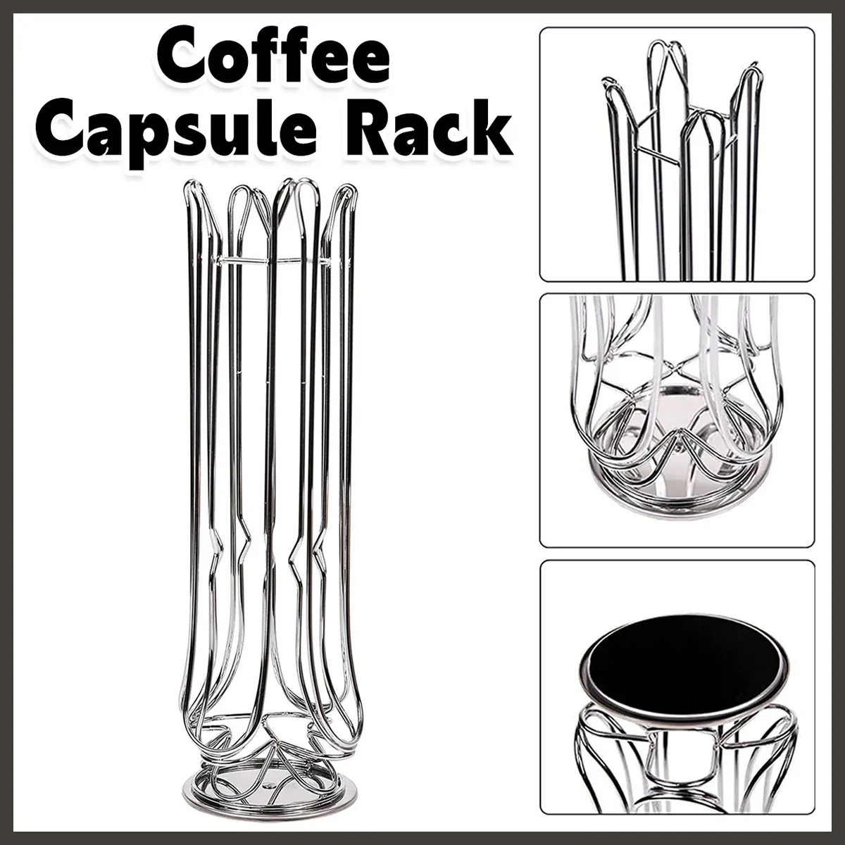 24 Coffee Capsule Holder Rack Storage Stand Pod Display Organizer Shelf Kitchen view 15