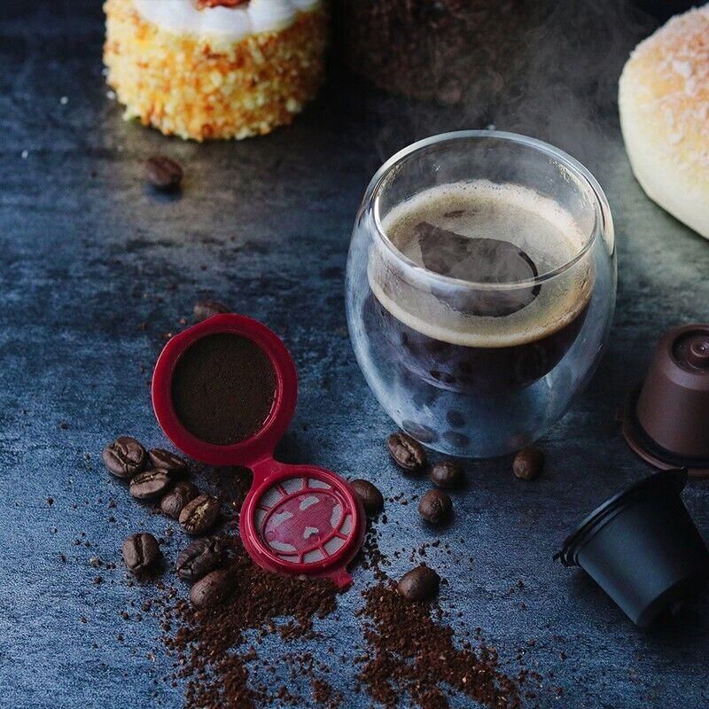 6Pcs For Nespresso Maker Machine Reusable Filter Coffee Capsule Pods view 11