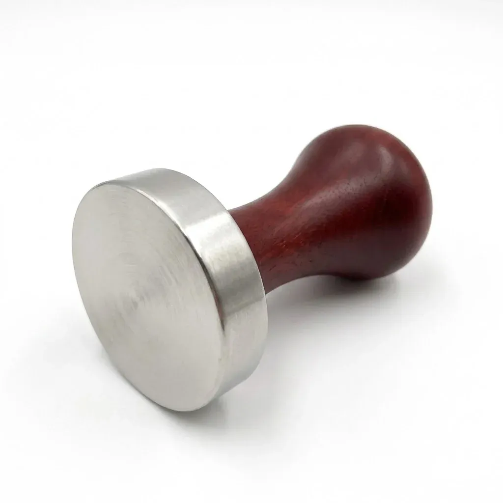 51mm Coffee Tamper Aluminum Alloy Base Wooden Handle for Espresso Machine view 6