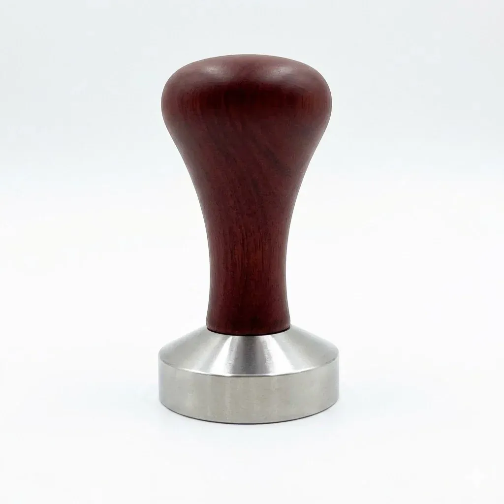 51mm Coffee Tamper Aluminum Alloy Base Wooden Handle for Espresso Machine view 9