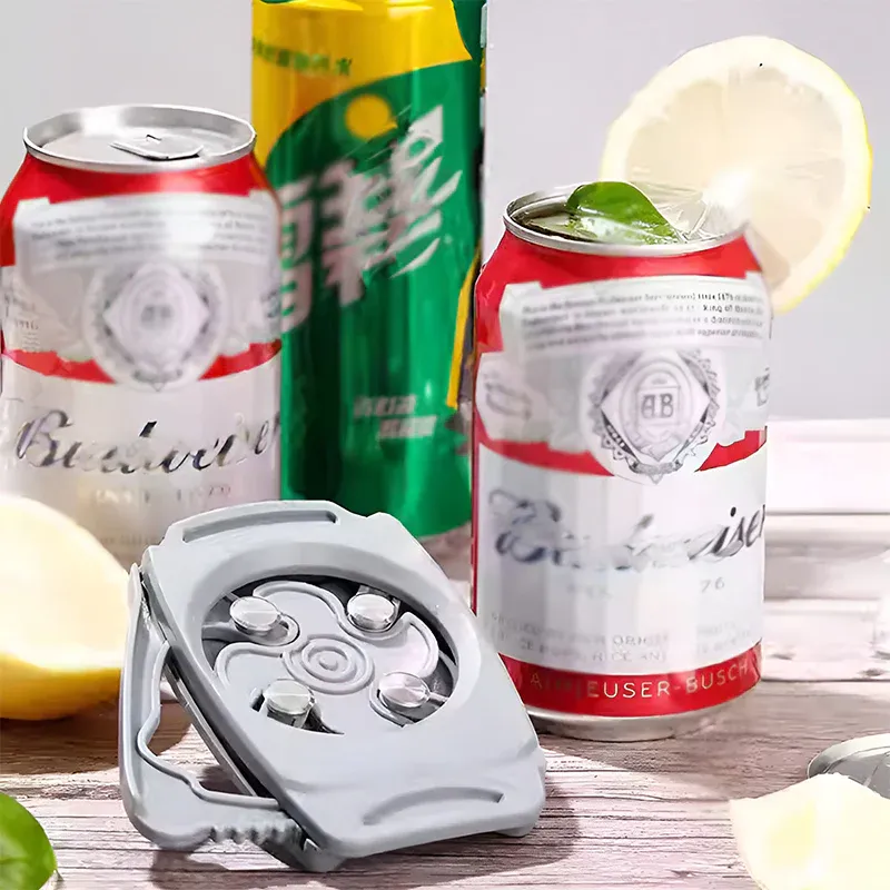 Topless Can Opener Manual Kitchen Tool for Beer Soda and Tin Bottles - Black view 7