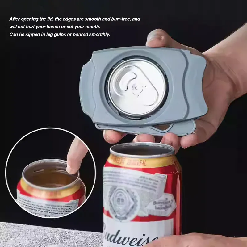 Topless Can Opener Manual Kitchen Tool for Beer Soda and Tin Bottles - Black view 12