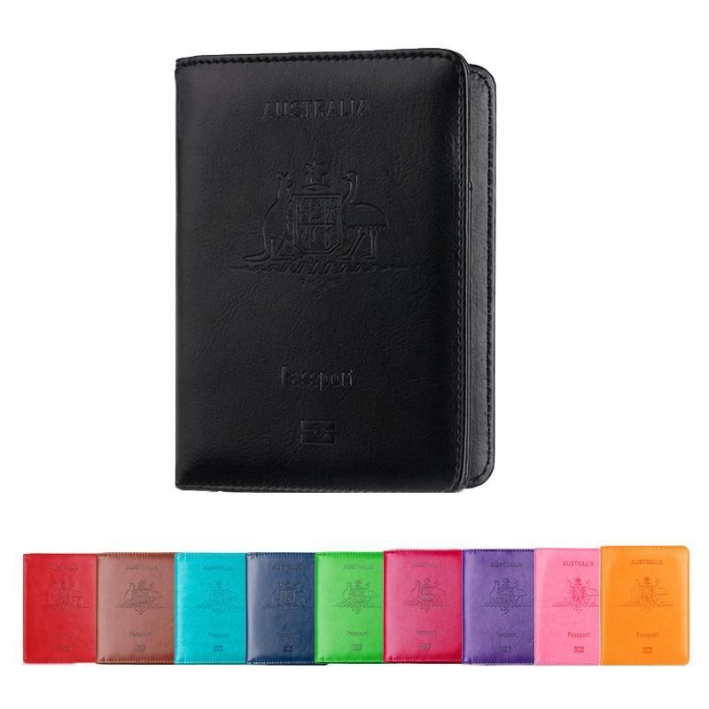 RFID Passport Holder Slim Leather Travel Wallet ID Card Cover Case for Men view 3