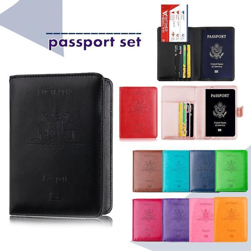 RFID Passport Holder Slim Leather Travel Wallet ID Card Cover Case for Men view 2