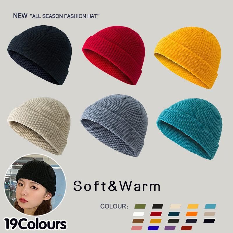 Men Women Mini Fisherman Beanie Winter Spring Hat Soft Knitted Docker Skull view 2