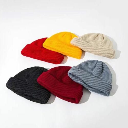 Men Women Mini Fisherman Beanie Winter Spring Hat Soft Knitted Docker Skull view 8