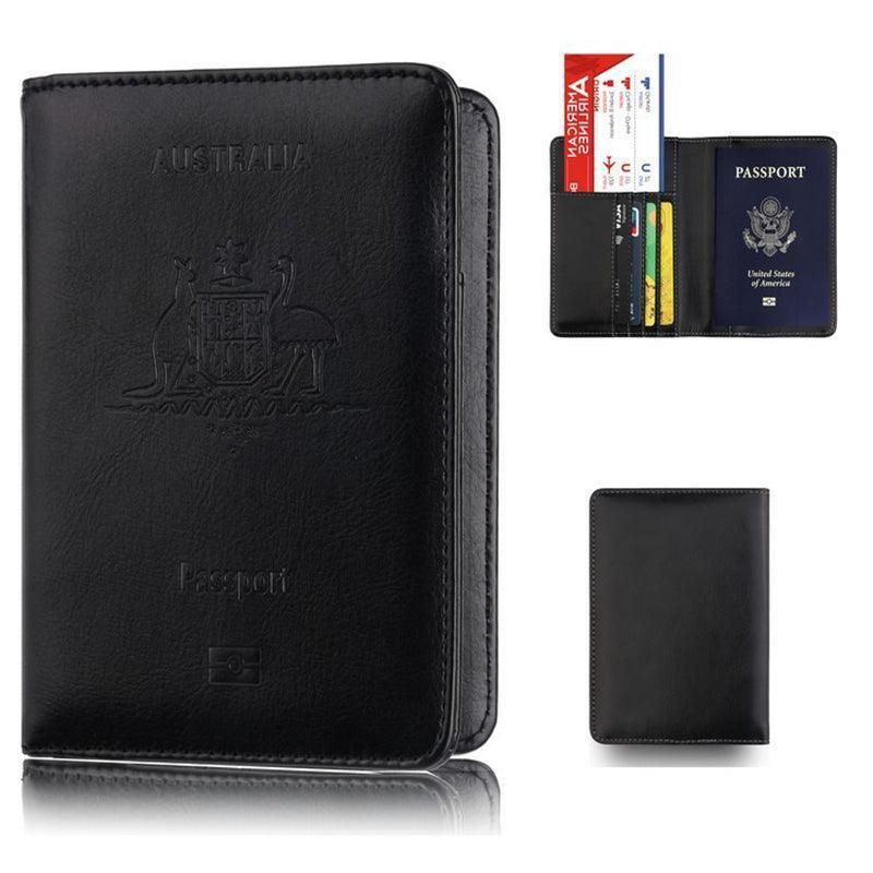 RFID Passport Holder Slim Leather Travel Wallet ID Card Cover Case for Men view 11