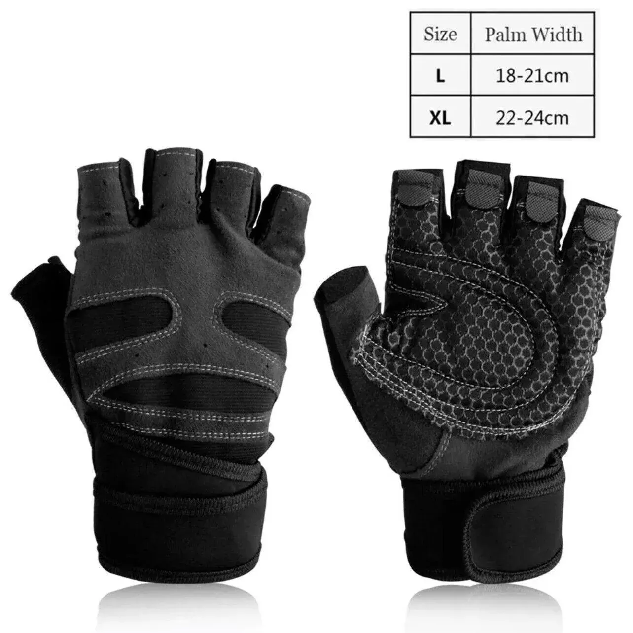L Size Weight Lifting Gloves Gym Bodybuilding Fitness Workout Cycling Crossfit view 10