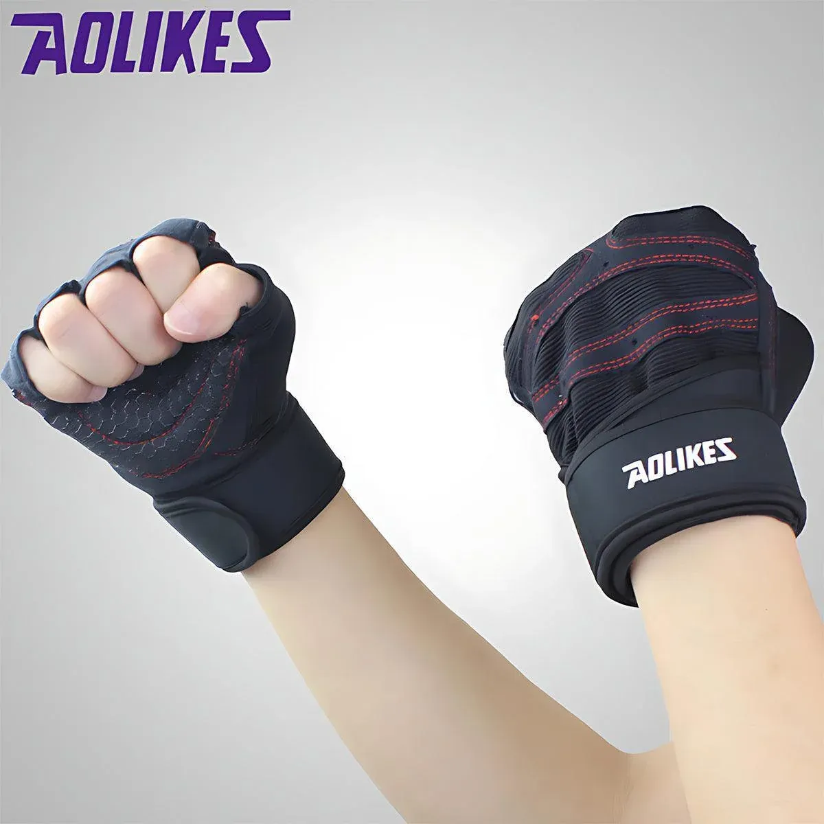 L Size Weight Lifting Gloves Gym Bodybuilding Fitness Workout Cycling Crossfit view 11