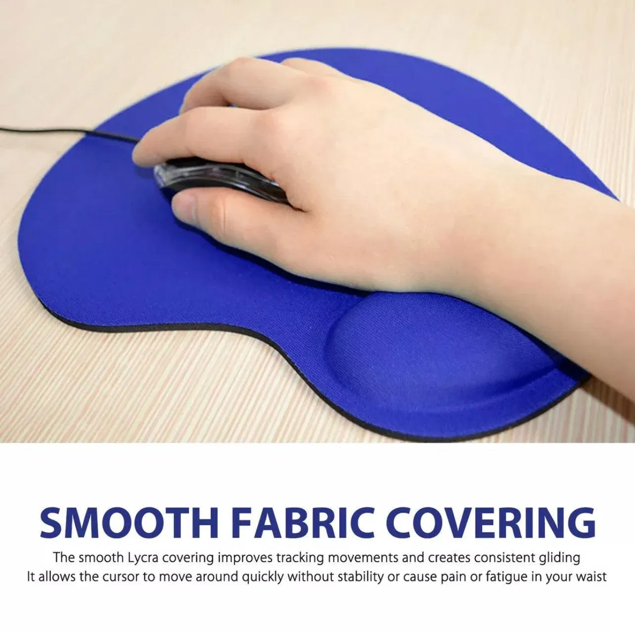 Comfort Mouse Pad with Built In Wrist Support Non Slip Ergonomic Mice Mat - Pink view 8
