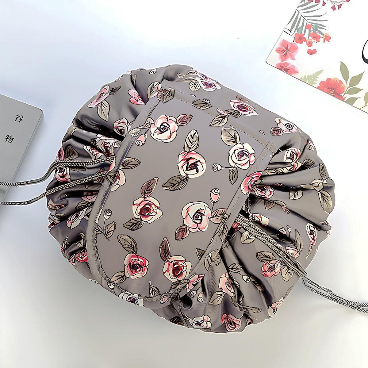 Portable Travel Makeup Bag Drawstring Cosmetic Pouch Lazy Storage Organiser view 7