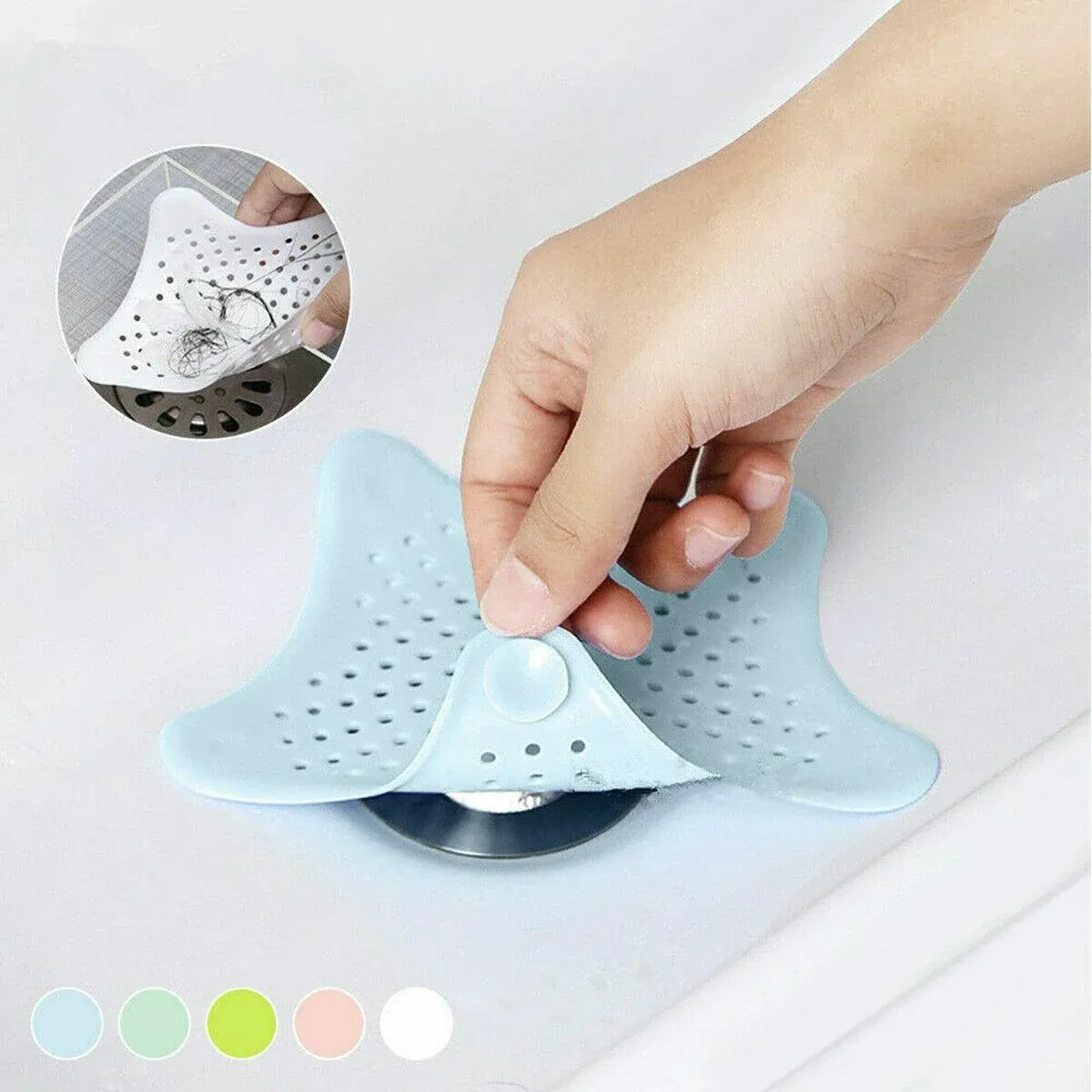 New Bathroom Drain Hair Catcher Bath Stopper Sink Strainer Shower Filter view 3