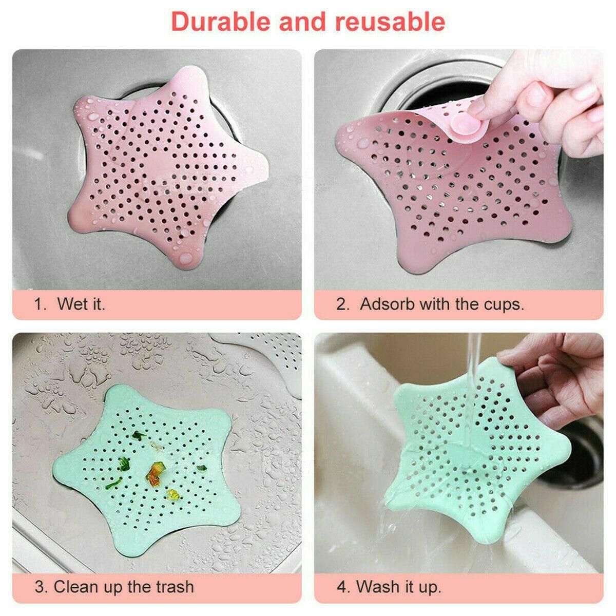 New Bathroom Drain Hair Catcher Bath Stopper Sink Strainer Shower Filter view 8