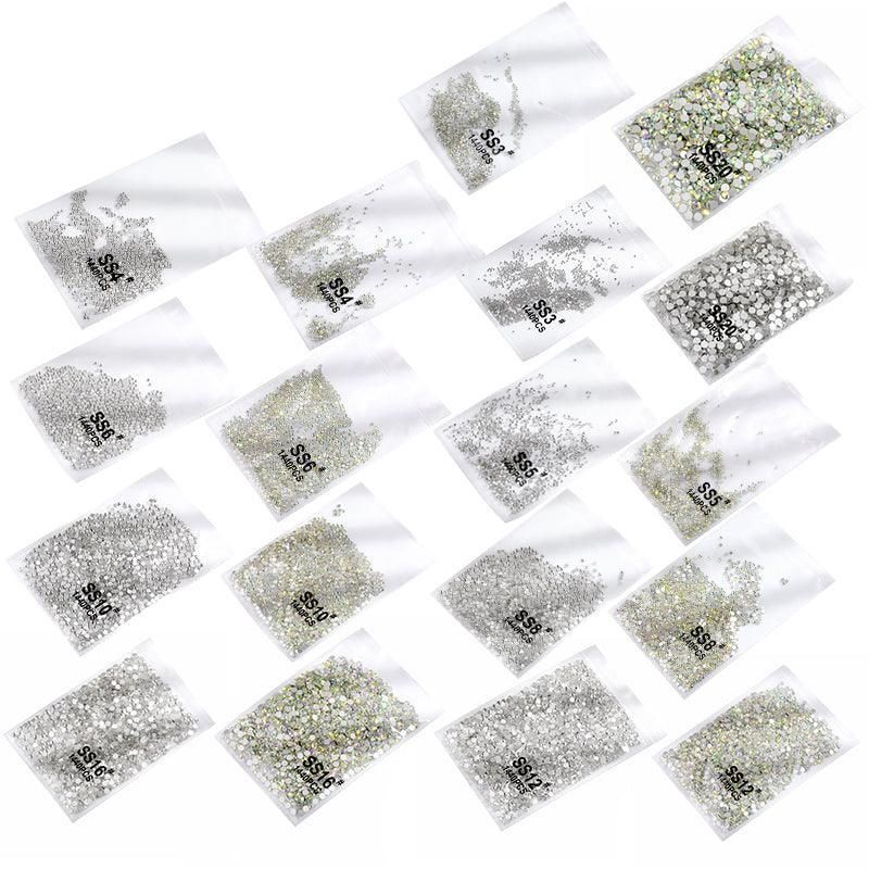 1440Pcs Glitter Rhinestones Crystal Flat Clear Bottom Glass Nail Art Nail view 3
