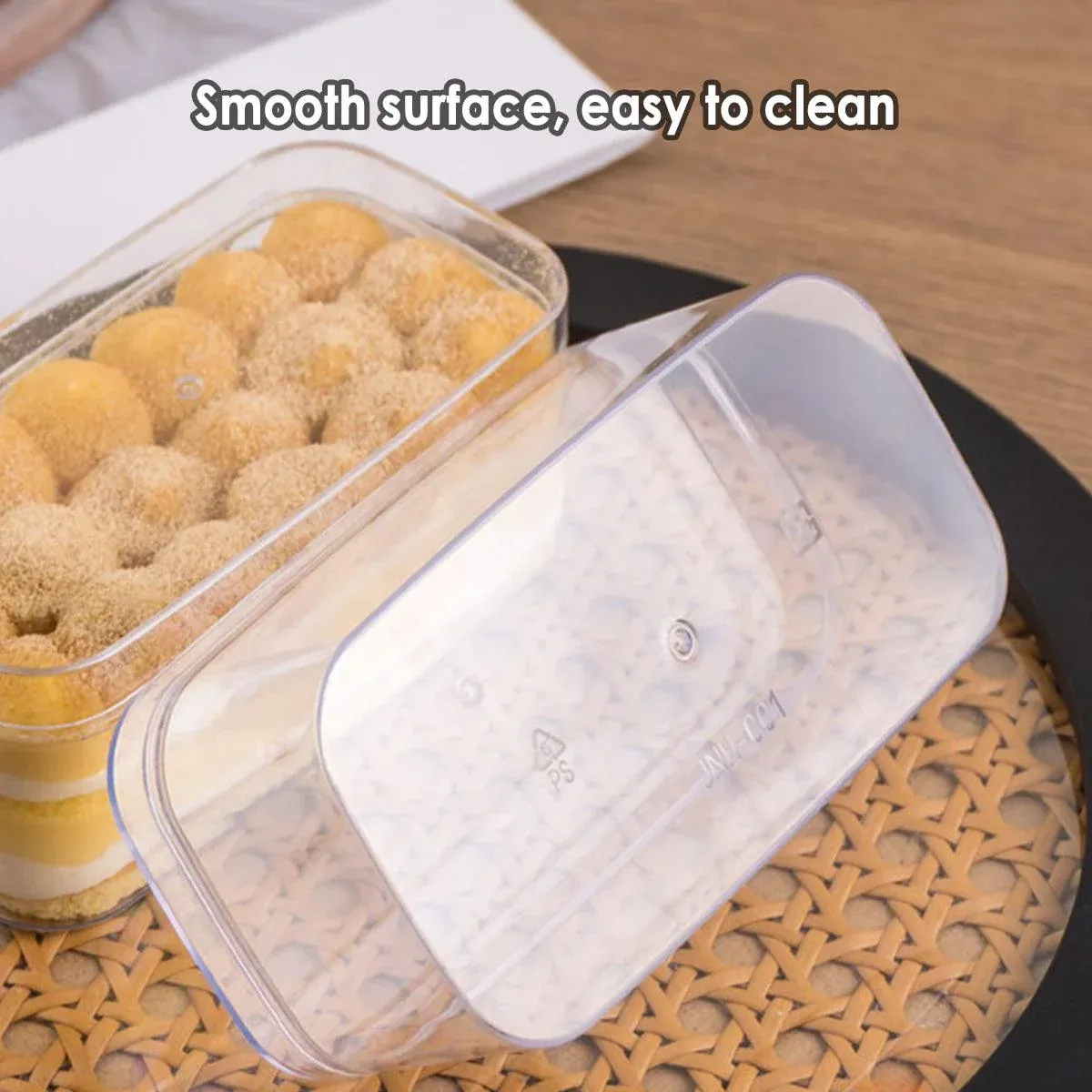 20pcs Transparent Biscuit Box Plastic Cake Box Pastry Dessert Storage view 7