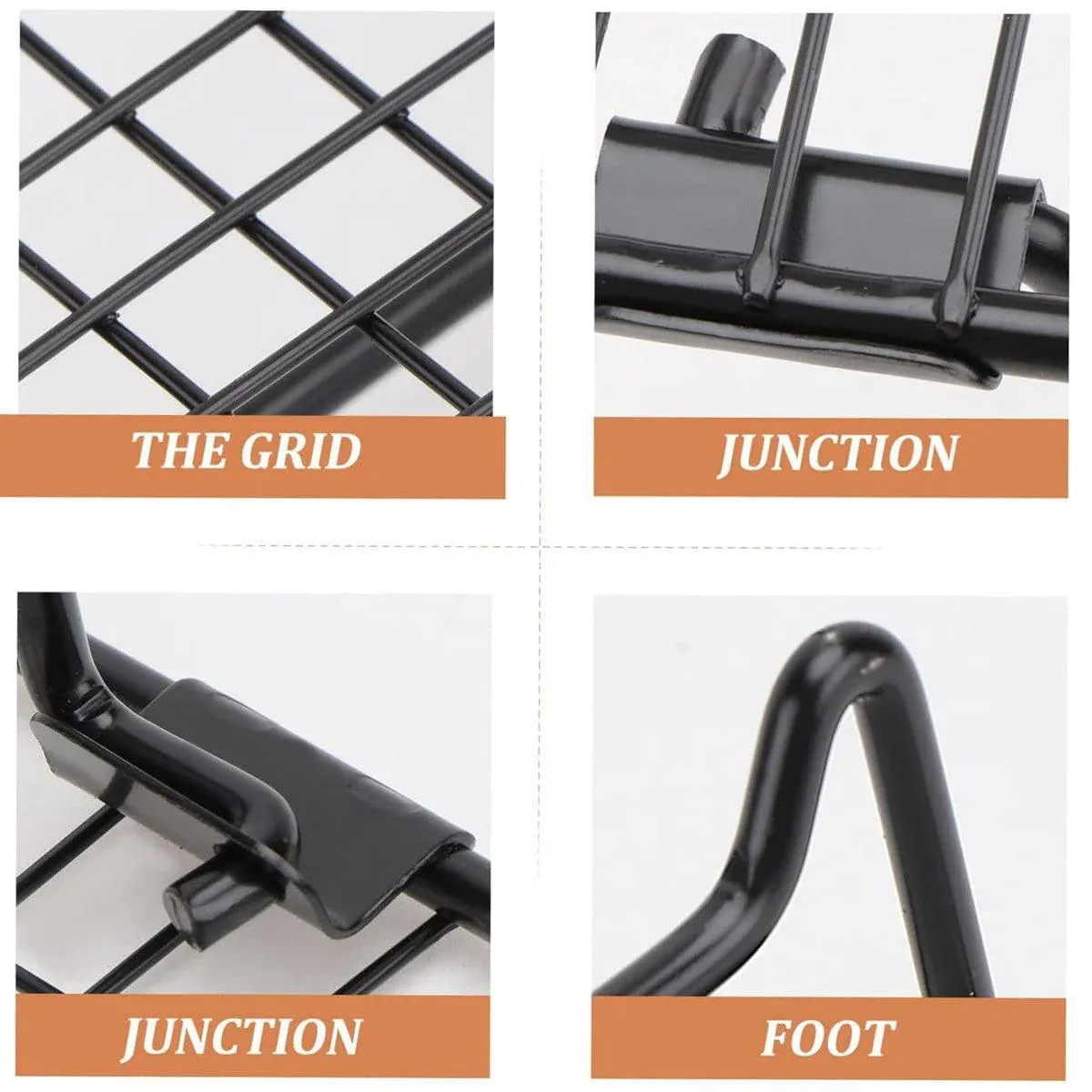 Collapsible Black Mesh Cake Cooling Rack Foldable Baking Tray for Kitchen Use view 12