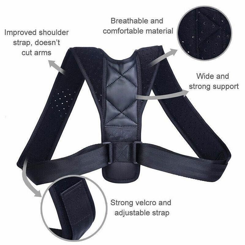 Posture Clavicle Support Corrector Straight Shoulders Brace Strap Correct Au view 3
