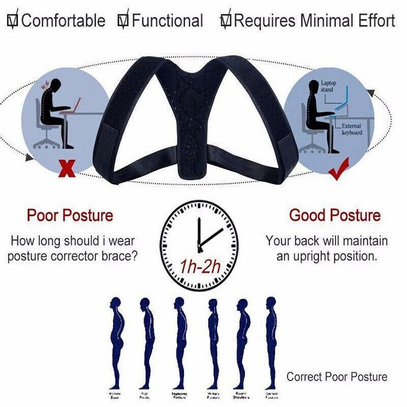 Posture Clavicle Support Corrector Straight Shoulders Brace Strap Correct Au view 10