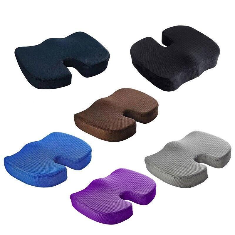 Orthopaedic Memory Foam Seat Cushion Support Back Pain Chair Pillow Car - Grey view 3