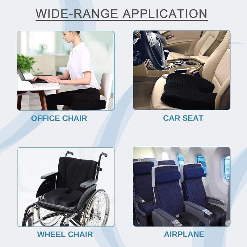Orthopaedic Memory Foam Seat Cushion Support Back Pain Chair Pillow Car - Grey view 5