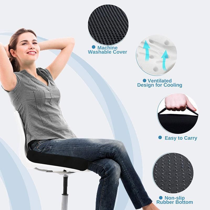 Orthopaedic Memory Foam Seat Cushion Support Back Pain Chair Pillow Car - Grey view 8