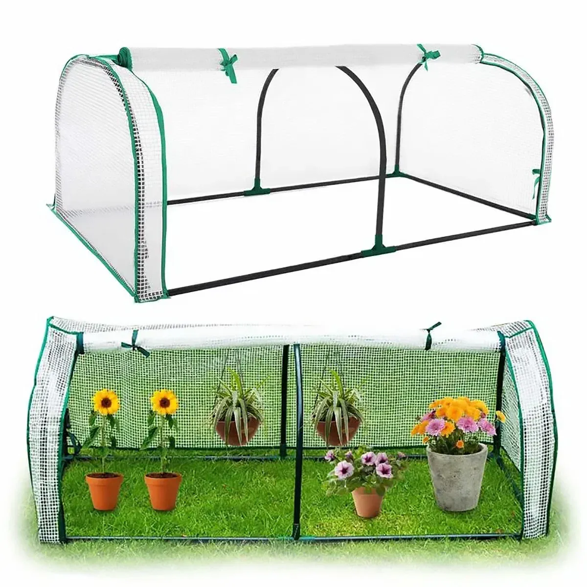 PVC Greenhouse Cover Replacement Plant Tent Garden Shelter No Frame - Grid view 12