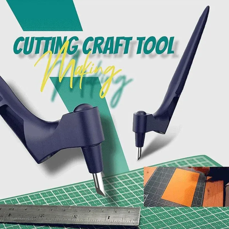 360-Degree Rotating Craft Cutting Tool with Precision Blade for Craft Art - Red view 2