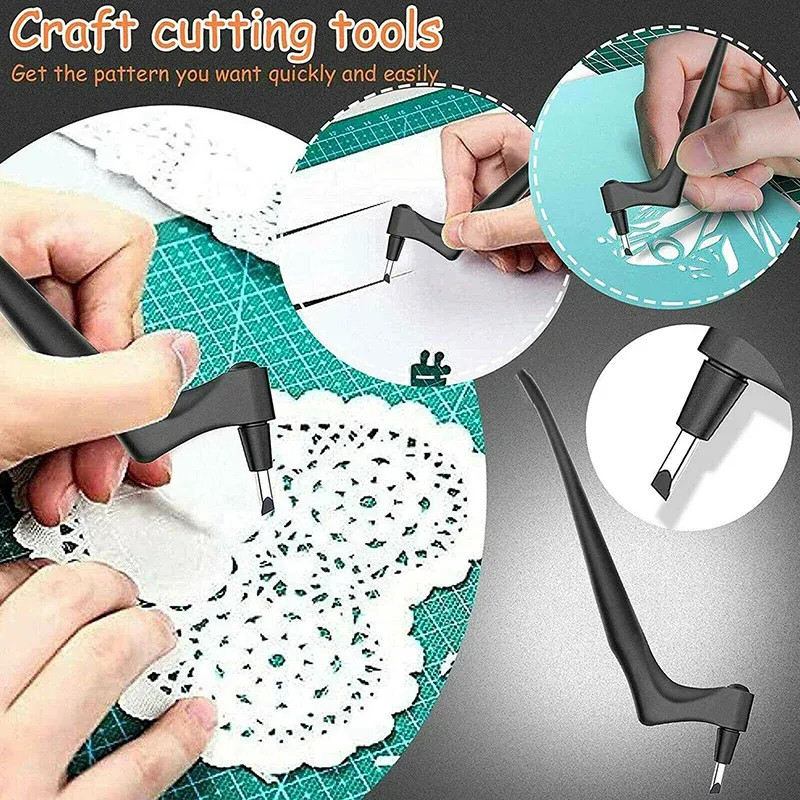 360-Degree Rotating Craft Cutting Tool with Precision Blade for Craft Art - Red view 8