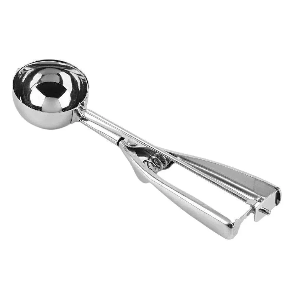 Stainless Steel Icecream Ice Cream Scoop Cookie Dough Mash Spoon Trigger 6Cm Dia view 2