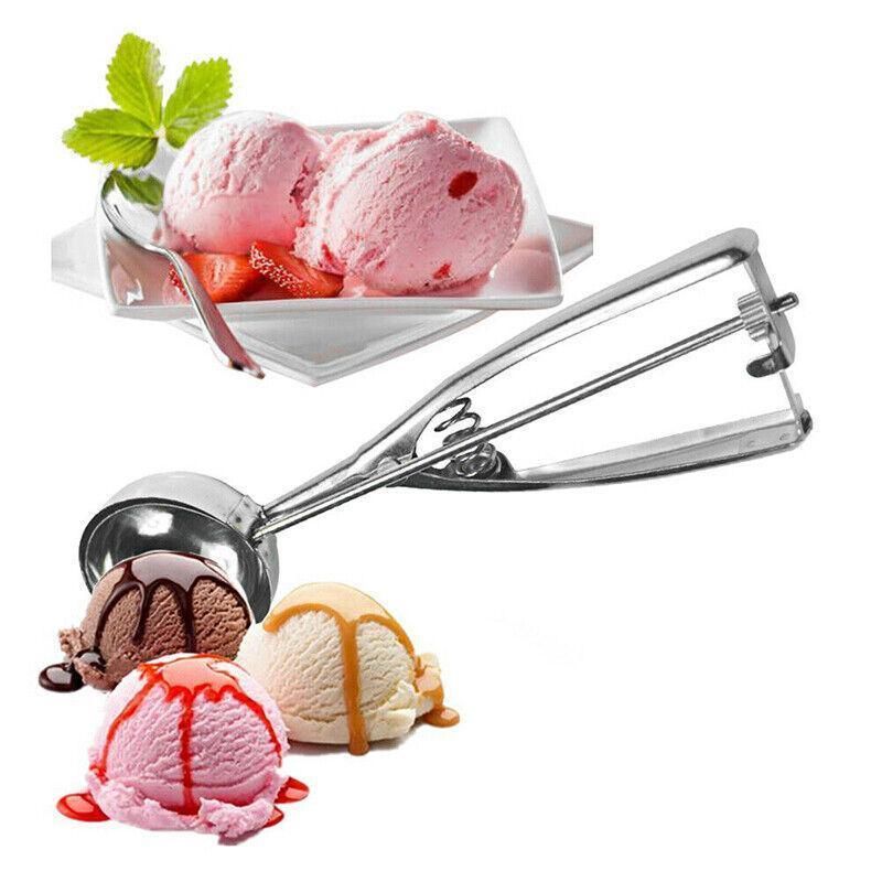 Stainless Steel Icecream Ice Cream Scoop Cookie Dough Mash Spoon Trigger 6Cm Dia view 5