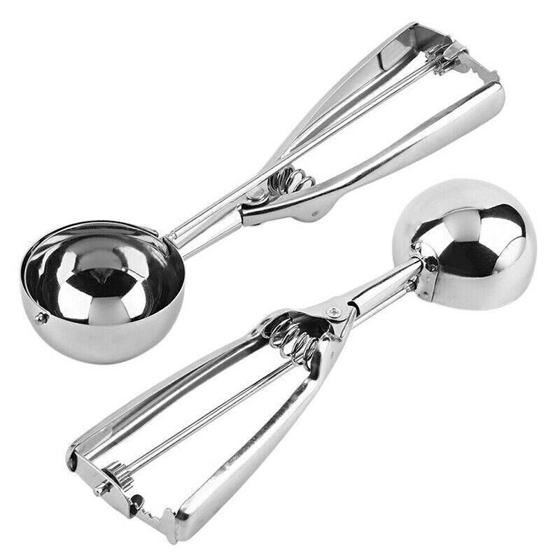 Stainless Steel Icecream Ice Cream Scoop Cookie Dough Mash Spoon Trigger 6Cm Dia view 10
