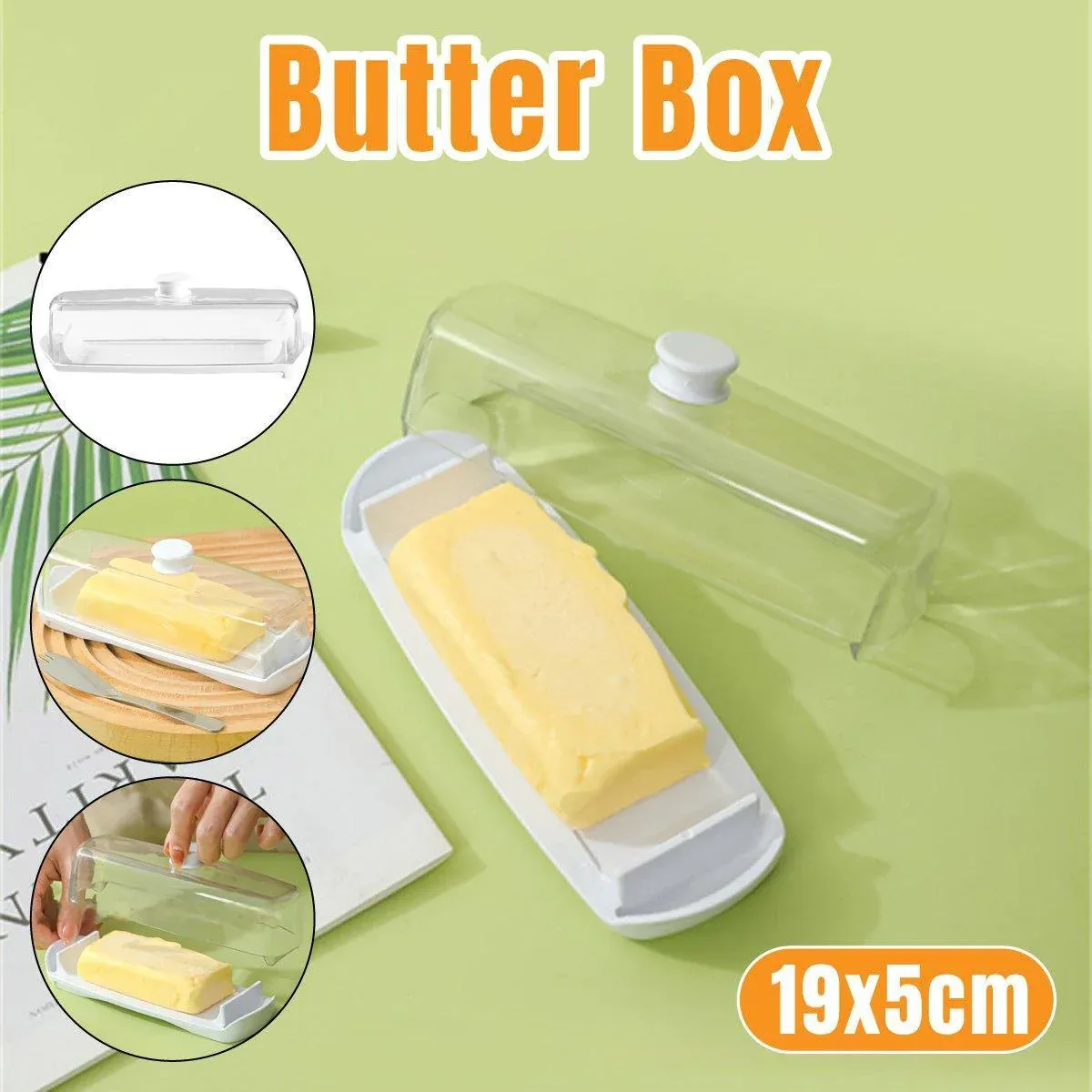 Butter Cheese Box Crisper Fruit Storage Container Multipurpose Food Organizer — image 1